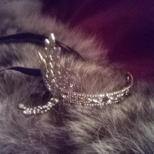 Walt Disney crown made of solid metal and cubic zirconia a little girl rose gold